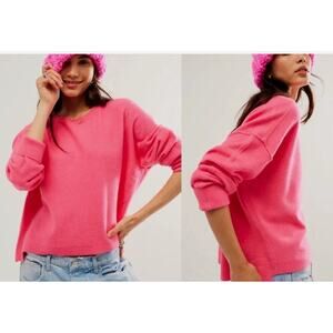 Like New FREE PEOPLE 'Luna' Pullover/Jumper - Rose Pink Small